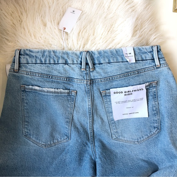 GOOD AMERICAN NWT Good Girlfriend High Denim Jeans NEW With Tags - Picture 16 of 16